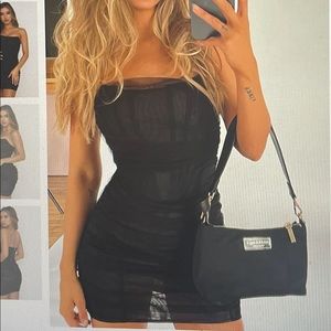 White Fox “For The Night Mini Dress” Black